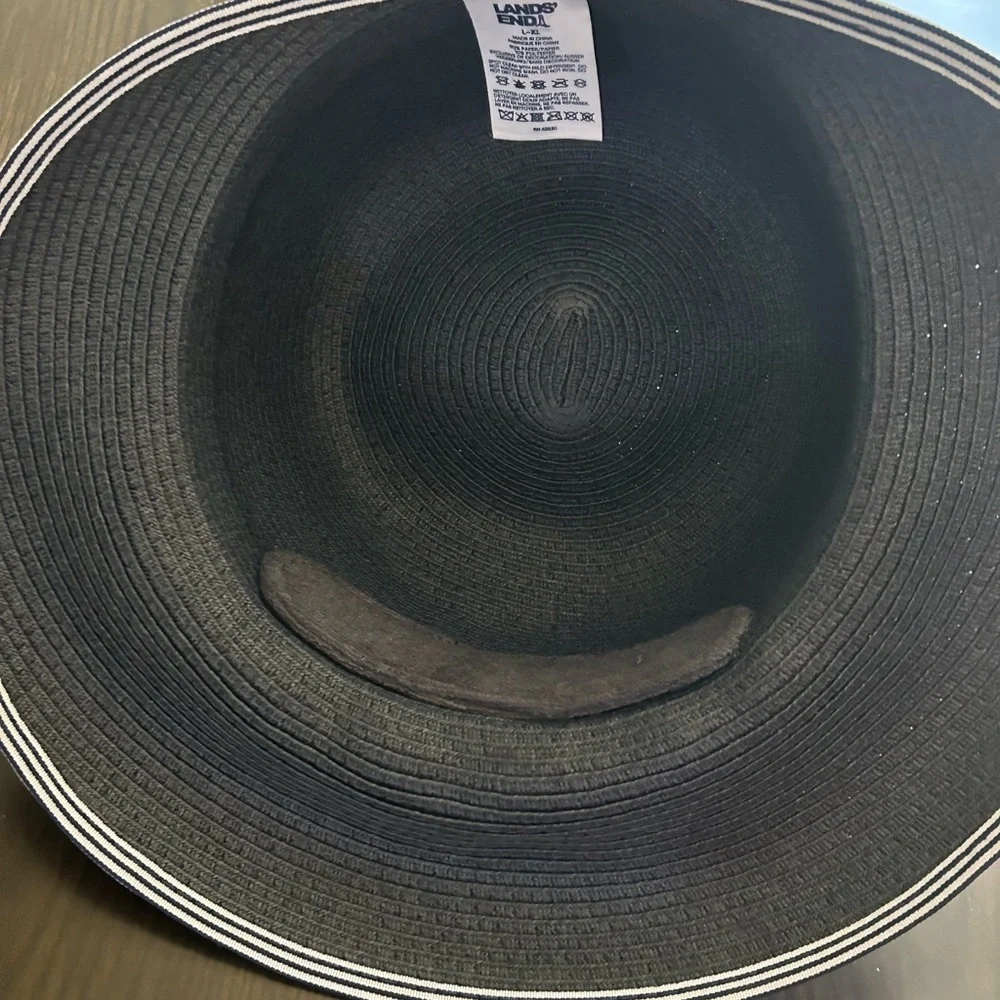 Sun Hats Lands End Face Saver Sun Hat Navy & Mauve L/XL TWO HATS - Picture 8 of 9